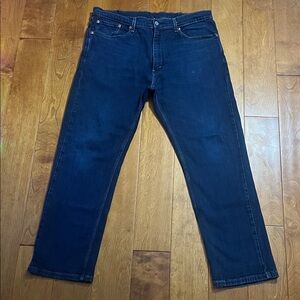 Levi's Men's 505 Dark Blue Straight Leg Jeans Size 38 x 30 Classic Style